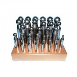 BOUTEROLLES JEU DE 31 (2 A 32) ACIER TREMPE / SOCLE - HAUTE QUALITE