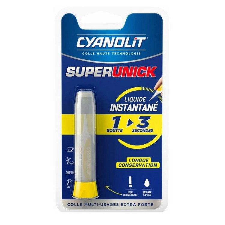 CYANOLIT JAUNE 2g - prise 15-30 secondes CYANOLIT JAUNE 2g - prise 15-30 secondes