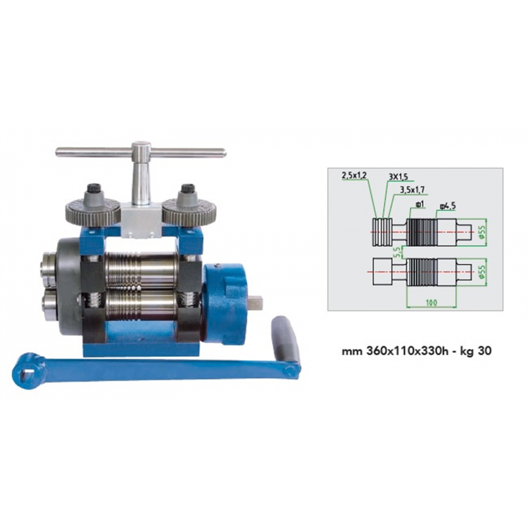 LAMINOIR ACIER ELF100RR - PLAQUES + FILS 100MM + ROULETTE (AVEC REDUCTEUR) LAMINOIR ACIER ELF100RR - PLAQUES + FILS 100MM + ROULETTE (AVEC REDUCTEUR)