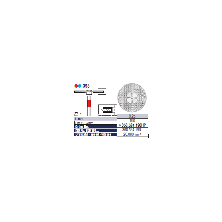 DISQUE DIAMANTE 358.524.190 DISQUE DIAMANTE 358.524.190