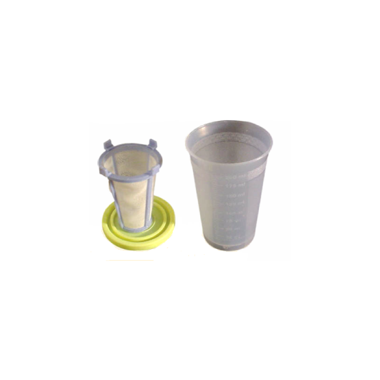 PANIER PLASTIQUE ROND AVEC EPUISETTE POUR PIERRES