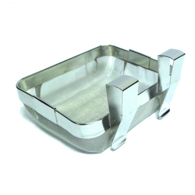 PANIER INOX RECT XFIN PM 120 X 97 X H35 - CROCHETS PARALLELES PANIER INOX RECT XFIN PM 120 X 97 X H35 - CROCHETS PARALLELES