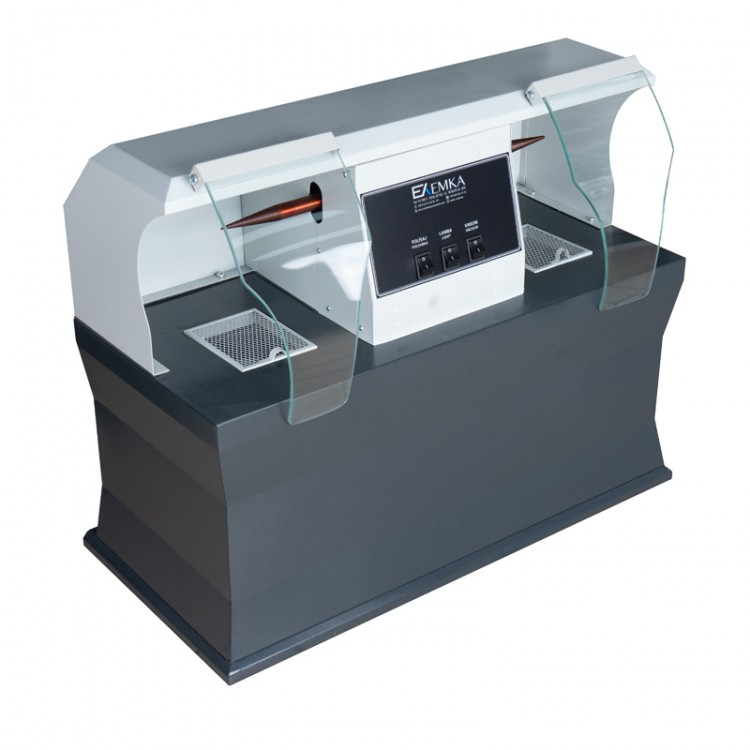 Machine de polissage compacte EK-2 – 2 postes – Aspiration 2500 m³/h Machine de polissage compacte EK-2 – 2 postes – Aspiration 2500 m³/h