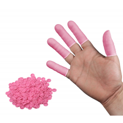 PROTEGE DOIGT ROSE LATEX - TAILLE M (PAQUET DE 144PCS)