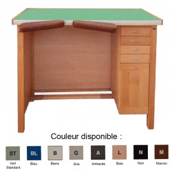 ETABLI HORLOGER 1 PLACE 4 TIROIRS/1 PLACARD L130x P60x H96 - Couleur Vert