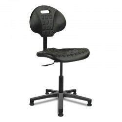 Chaise polyuréthane noir patins hauteur du gaz 41/50 cm (petit)