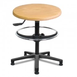 Tabouret bois patins repose pied hauteur du gaz 41/50 cm (petit)