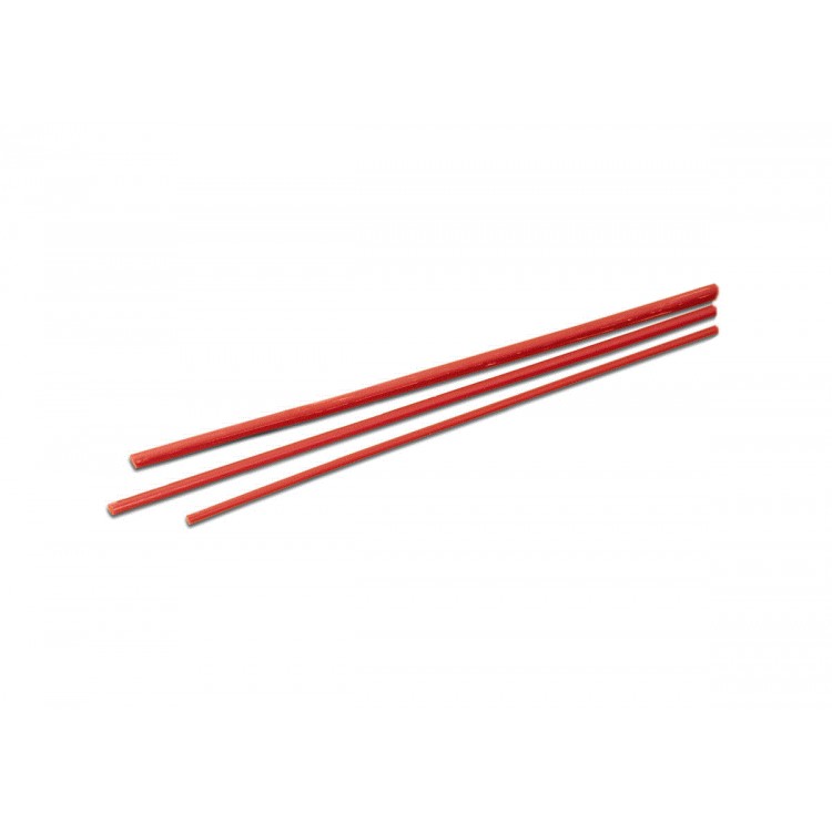 TIGES DE COULEE ROUGE POUR ARBRE A CIRE Ø6.3MM 60CM - 1LB (450G)