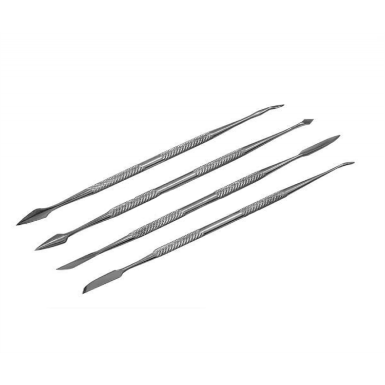 SPATULES A CIRE - JEU 4 PIECES A DOUBLE-TETES
