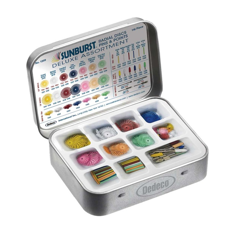 ASSORTIMENT 116 POLISSOIRS SOLEIL SUNBURST DEDECO DELUXE - G.200 &gt; 1µ