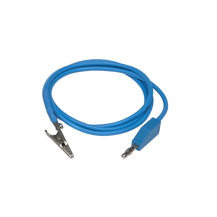 CABLE BLEU AVEC PINCE CROCODILE POUR FIXING PUK