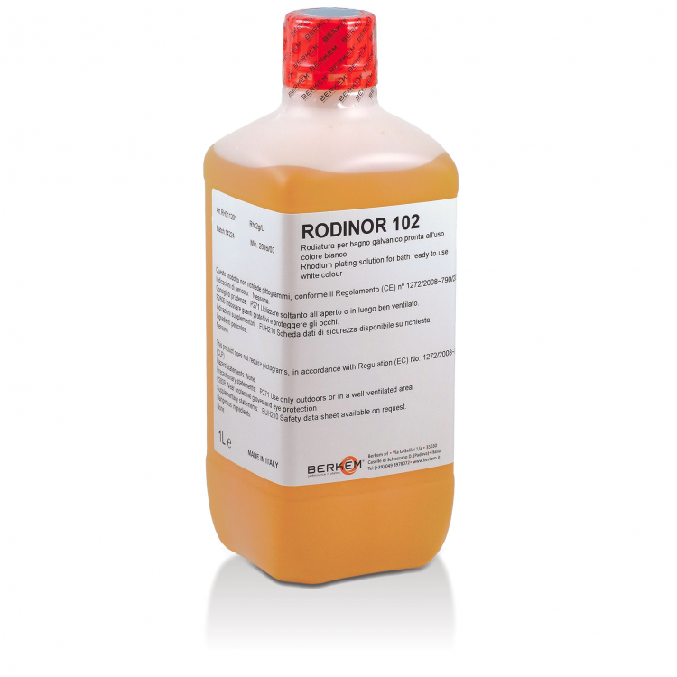 BAIN RHODIUM BLANC prêt à l'emploi 2g/l - BERKEM RODINOR 102 BAIN RHODIUM BLANC prêt à l'emploi 2g/l - BERKEM RODINOR 102