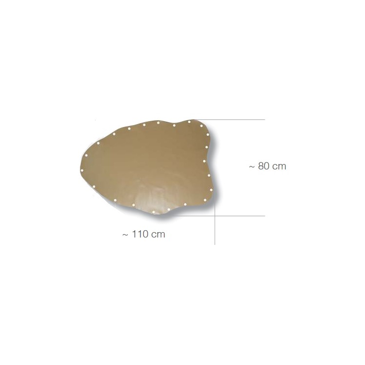 PEAU D'ETABLI CLAIRE - 8 RIVETS PEAU EPAISSE