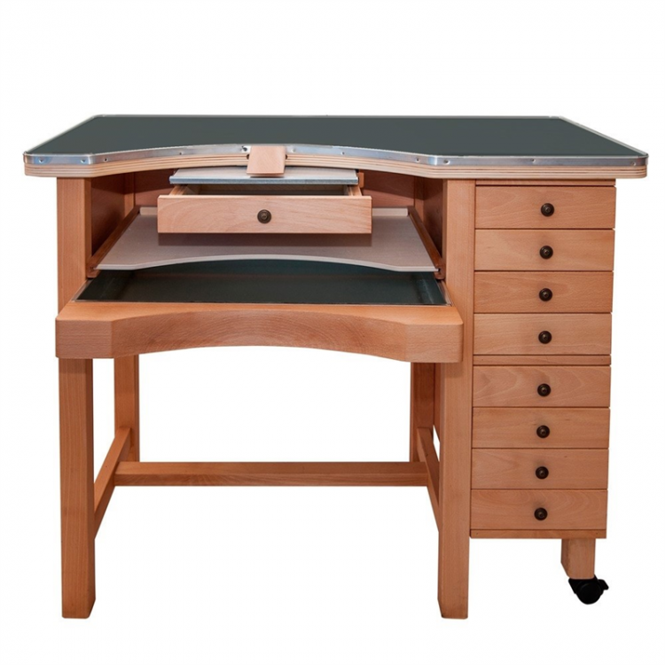 Établi 1 place - 8 tiroirs - 1200X600X960 - Complet top stratifié Établi 1 place - 8 tiroirs - 1200X600X960 - Complet top stratifié