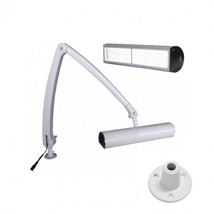 Lampe à led d'établi lumière réglable 20W / 415 mm, visser, Noir