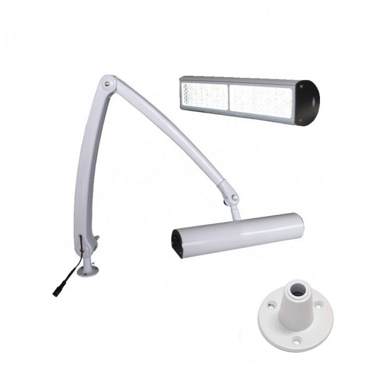 LAMPE D'ETABLI LUMIERE REGLABLE - GARBARINO - 13W / 315 mm, Blanche, Platine à v