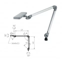 WALDMANN - LAMPE D'ETABLI ALD 1300 - A ETAU