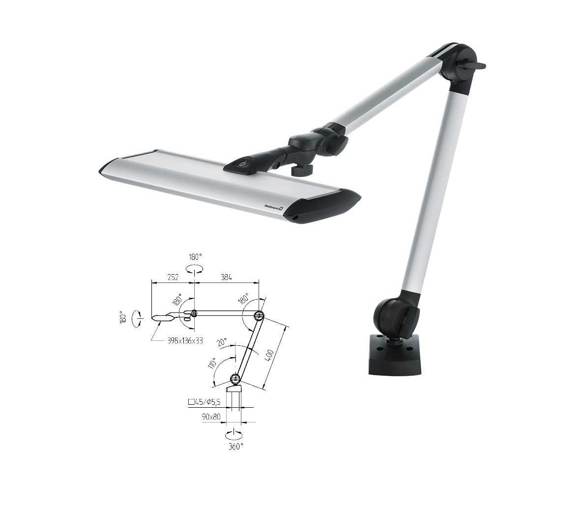 WALDMANN - LAMPE D'ETABLI TANEO TND - A VISSER WALDMANN - LAMPE D'ETABLI TANEO TND - A VISSER