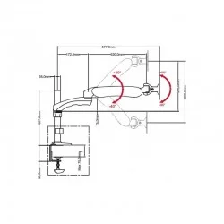 BRAS ORIENTABLE OPTIKA SZ-STL5 LED (POUR TETE SZM)