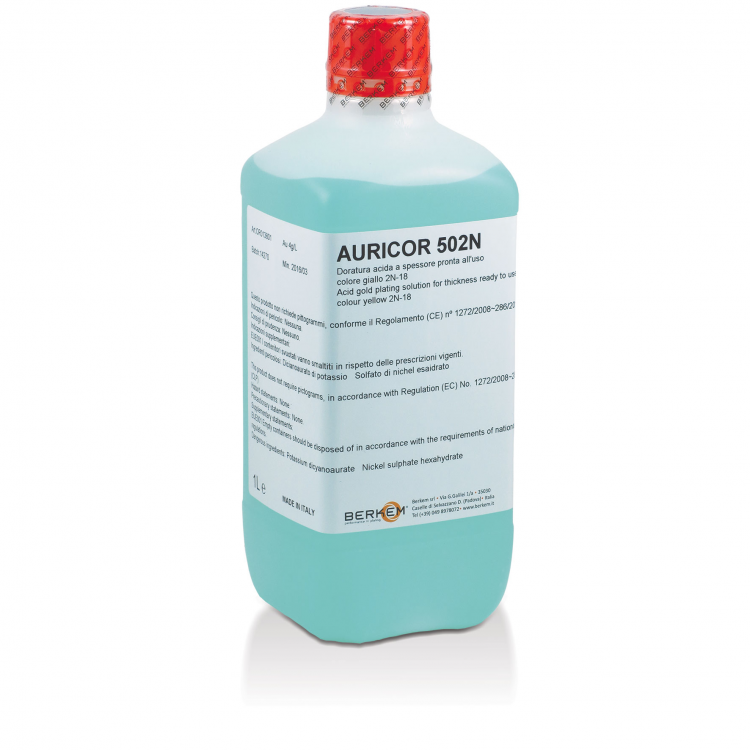 BAIN OR JAUNE pour plaquage en épaisseur BERKEM AURICOR 524 (Jaune 24k) BAIN OR JAUNE pour plaquage en épaisseur BERKEM AURICOR 524 (Jaune 24k)