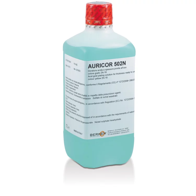 BAIN OR JAUNE pour plaquage en épaisseur BERKEM AURICOR 524 (Jaune 24k) BAIN OR JAUNE pour plaquage en épaisseur BERKEM AURICOR 524 (Jaune 24k)
