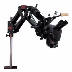 BRAS ARTICULE GRS + MICROSCOPE LEICA A60 + ECLAIRAGE LED OPTIKA + LENTILLE 0.63x