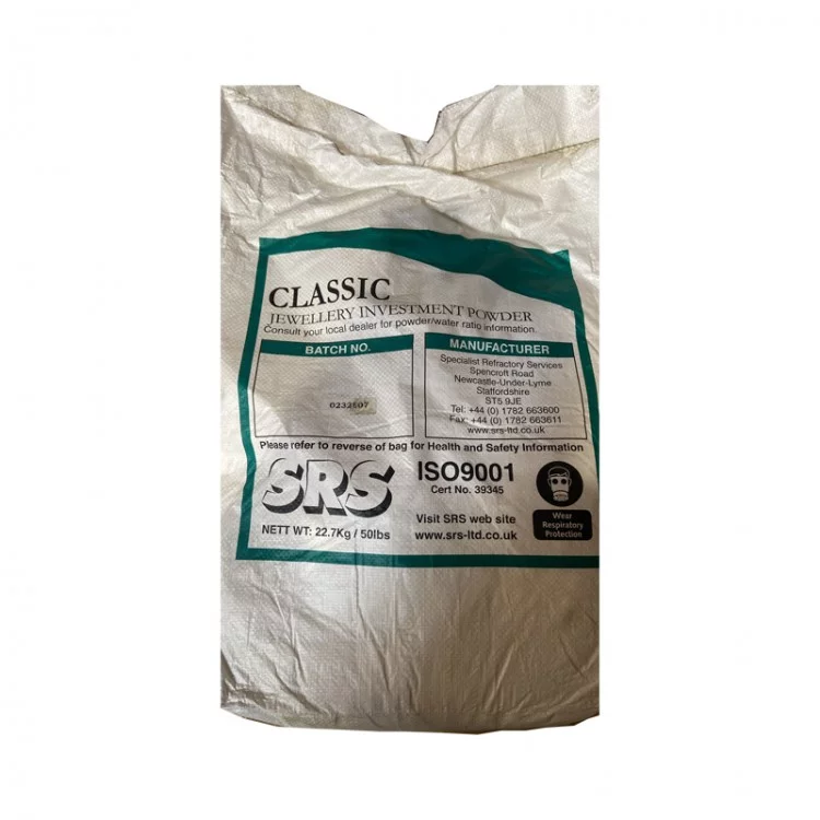 Revêtement (plâtre) pour fonte à cire perdue SRS – Déstockage (sac de 22,7 kg) Revêtement (plâtre) pour fonte à cire perdue SRS – Déstockage (sac de 22,7 kg)