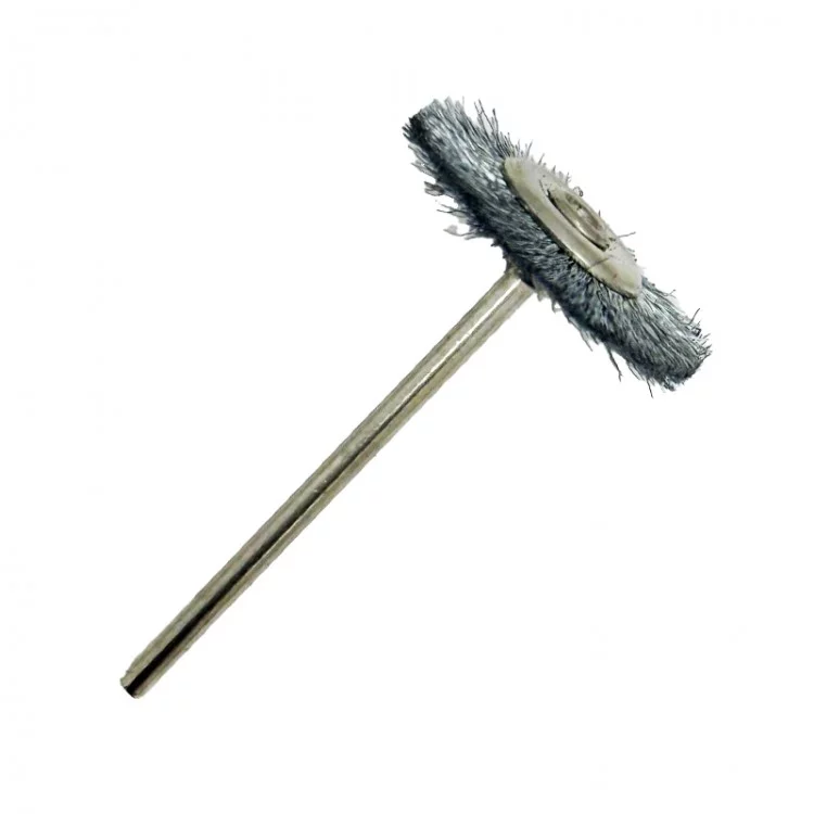 LOT DE 5 BROSSES SUR TIGES - FIL ACIER - LOT DE 5 BROSSES SUR TIGES - FIL ACIER -