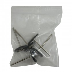 LOT DE 5 BROSSES SUR TIGES VENDU - FIL ACIER -