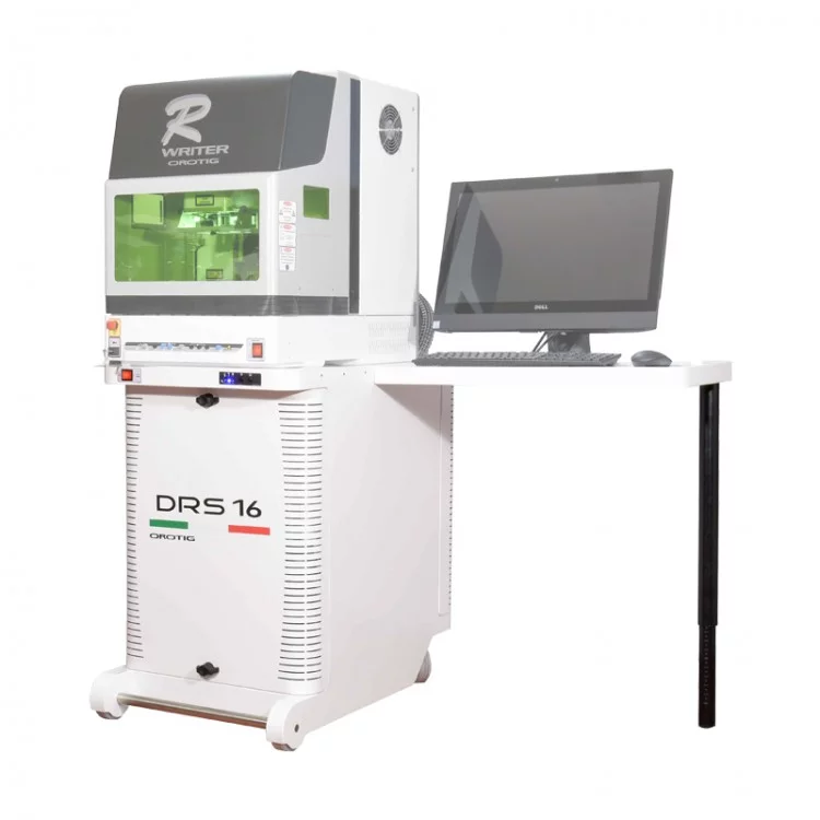 TABLE AVEC SYSTEME ASPIRATION DES POUSSIERES &quot;DRS-16&quot; LASER GRAVURE