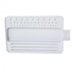 PLATEAU A PIERRES - BLANC - 16 x 11cm TROUS + RAINURES