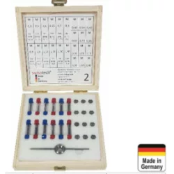 JEU TARAUDS ET FiILIERES PAS METRIQUE HORLOGER (0.4 à 1.4mm) MADE IN GERMANY