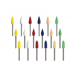 ASSORTIMENT 18 POLISSOIRS FLAMMES/OBUS SUR TIGE DEDECO - G.200 &gt; 1µ