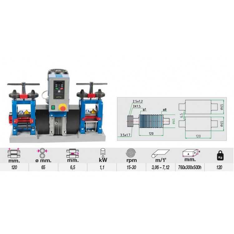 LAMINOIR ELECTRIQUE DOUBLE AVEC VARIATEUR 120MM - PLAQUE ET FIL LAMINOIR ELECTRIQUE DOUBLE AVEC VARIATEUR 120MM - PLAQUE ET FIL