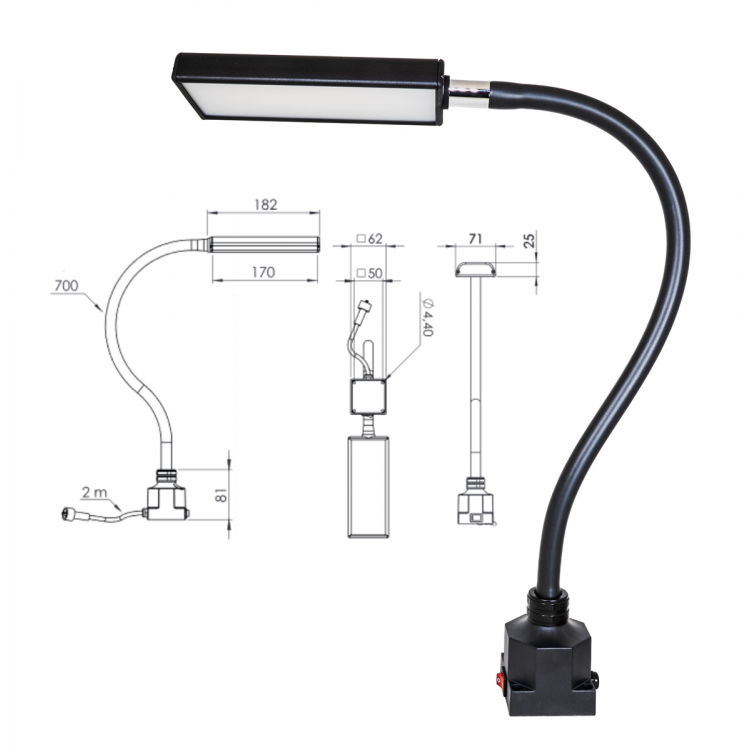LAMPE SUNNEX CL LED BRAS FLEXIBLE 700MM