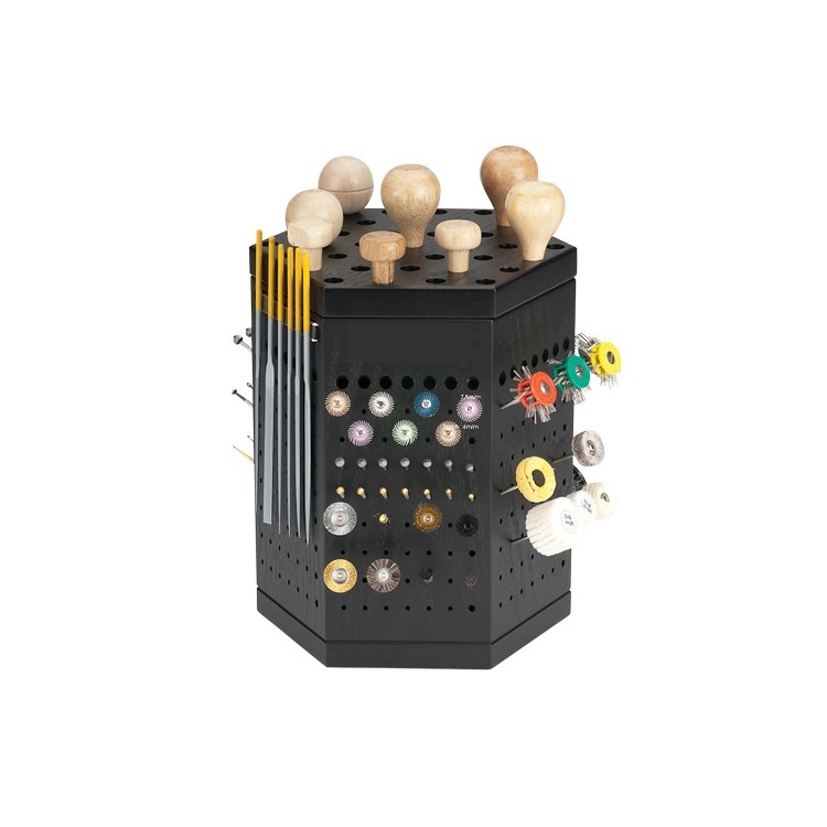 SUPPORT A OUTILS ROTATIF HEXAGONAL EN BOIS SUPPORT A OUTILS ROTATIF HEXAGONAL EN BOIS