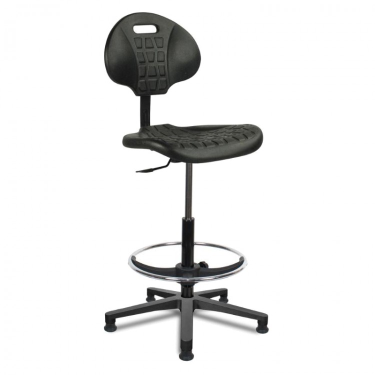 Chaise polyuréthane noir patins repose pieds hauteur du gaz 41/50 cm (petit) Chaise polyuréthane noir patins repose pieds hauteur du gaz 41/50 cm (petit)