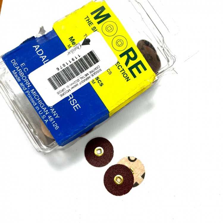 DESTOCKAGE-DISQUES MOORE X100 - GROS GRAIN Ø22 DESTOCKAGE-DISQUES MOORE X100 - GROS GRAIN Ø22