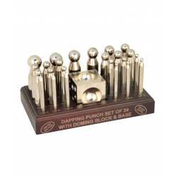 SET / BOUTEROLLES JEU DE 24 (1 A 24) ACIER SPATIAL + DE A EMBOUTIR 50x50