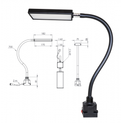 LAMPE SUNNEX CL LED BRAS FLEXIBLE 700MM