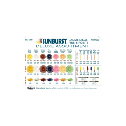 ASSORTIMENT 116 POLISSOIRS SOLEIL SUNBURST DEDECO DELUXE - G.200 &gt; 1µ