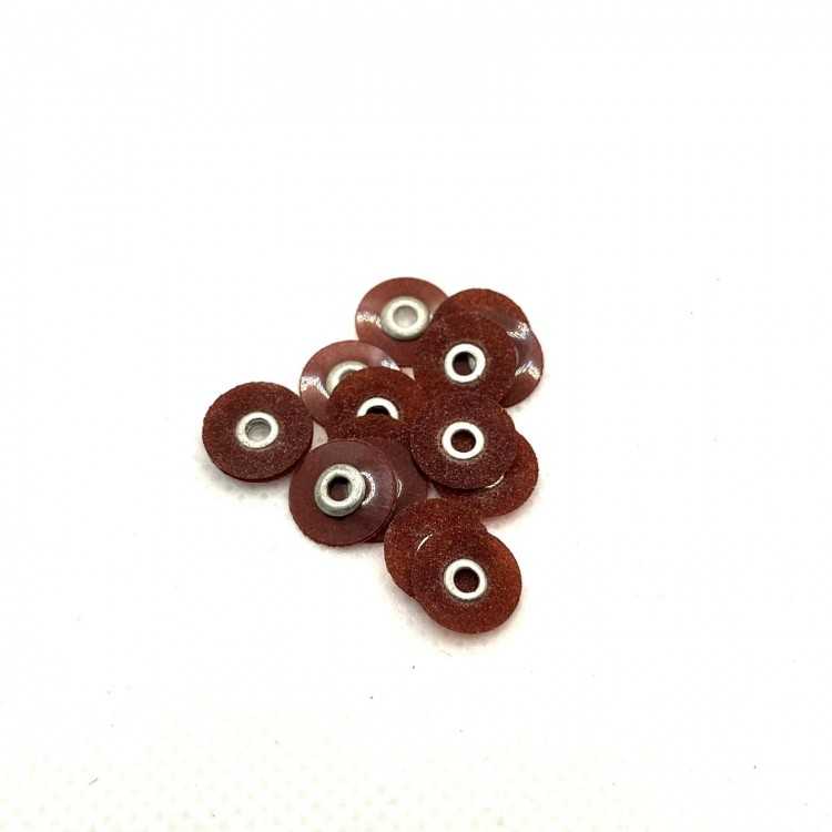 DESTOCKAGE-DISQUES A POLIR FLEXI-D ROUGE-BRUN GRAIN GROS Ø9.7mm DESTOCKAGE-DISQUES A POLIR FLEXI-D ROUGE-BRUN GRAIN GROS Ø9.7mm