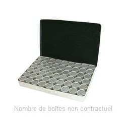 COFFRET ALUMINIUM AVEC 24 BOITES ALUØ 33 X 24MM