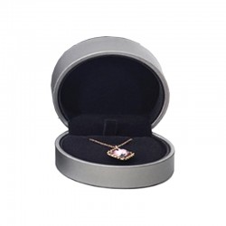 ECRIN ROND BRACELET GRIS METALISE INTERIEUR NOIR