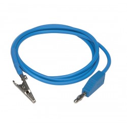 CABLE BLEU AVEC PINCE CROCODILE POUR FIXING PUK