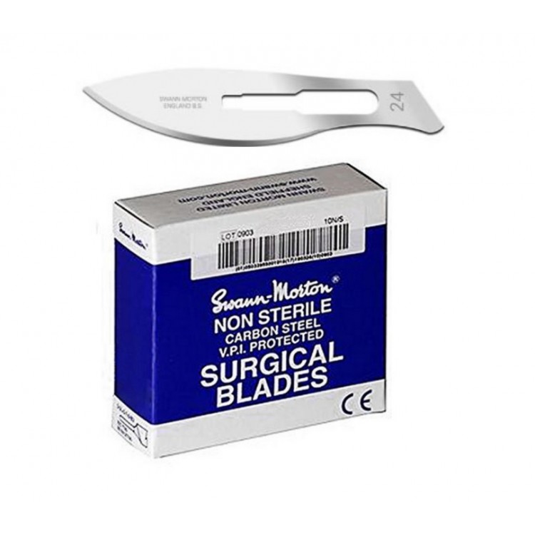 LAMES BISTOURI 100P N°24 Swann-Morton original LAMES BISTOURI 100P N°24 Swann-Morton original