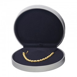 ECRIN ROND GRIS METALLISE INTERIEUR NOIR