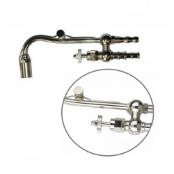 CHALUMEAU POLY-GAZ + ROBINET DE REGLAGE DE L'AIR + VANNE D'ARRET