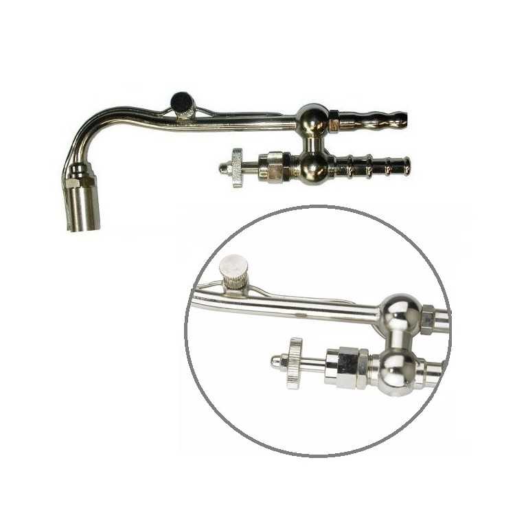 CHALUMEAU POLY-GAZ + ROBINET DE REGLAGE DE L'AIR + VANNE D'ARRET