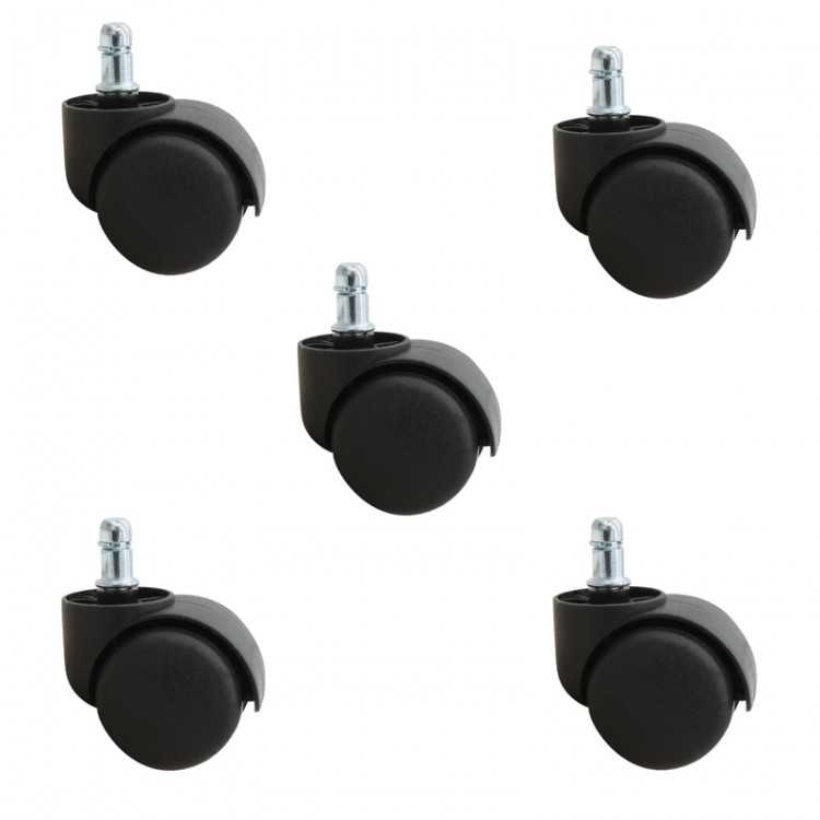 Roulettes pour chaise ou tabouret x 5